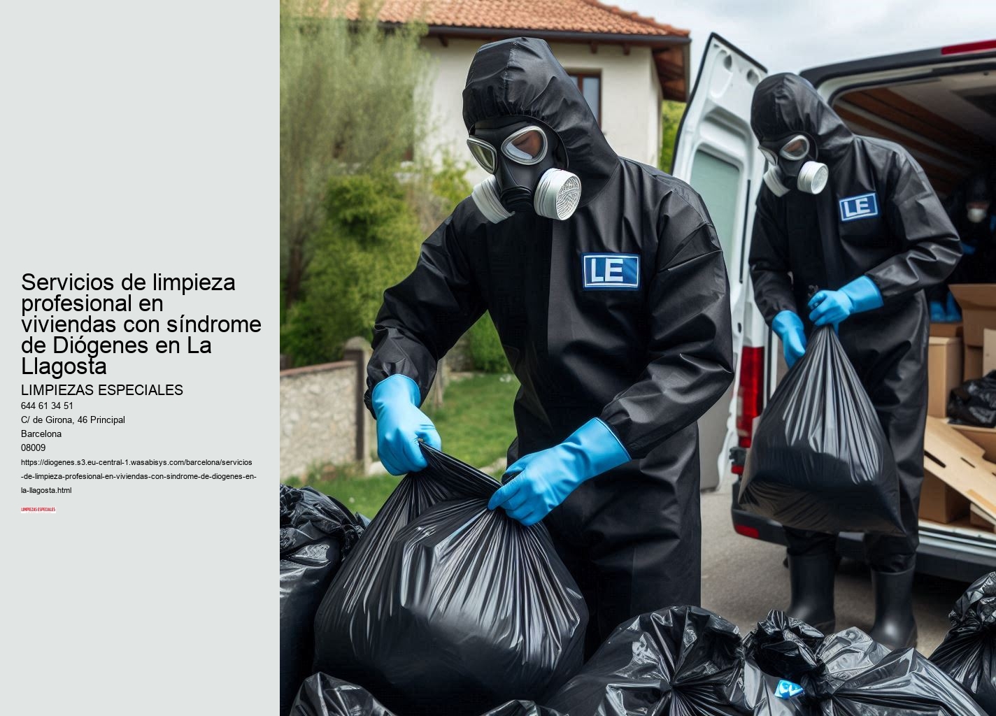 Servicios de limpieza profesional en viviendas con síndrome de Diógenes en La Llagosta